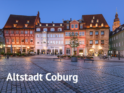 Marktplatz Coburg am Abend