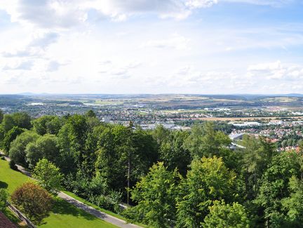 Aussicht auf das Coburger Land von der Veste Coburg aus 